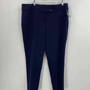 Talbots Size 16P Navy Blue Signature Flat Front Dress‎ Pants Career Wear Office